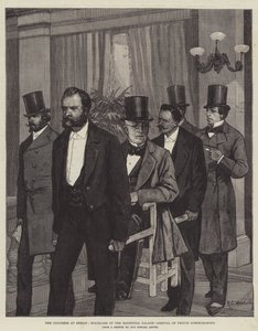 Kongres v Berlíně, schodiště paláce Radziwill, příjezd prince Gortschakoffa